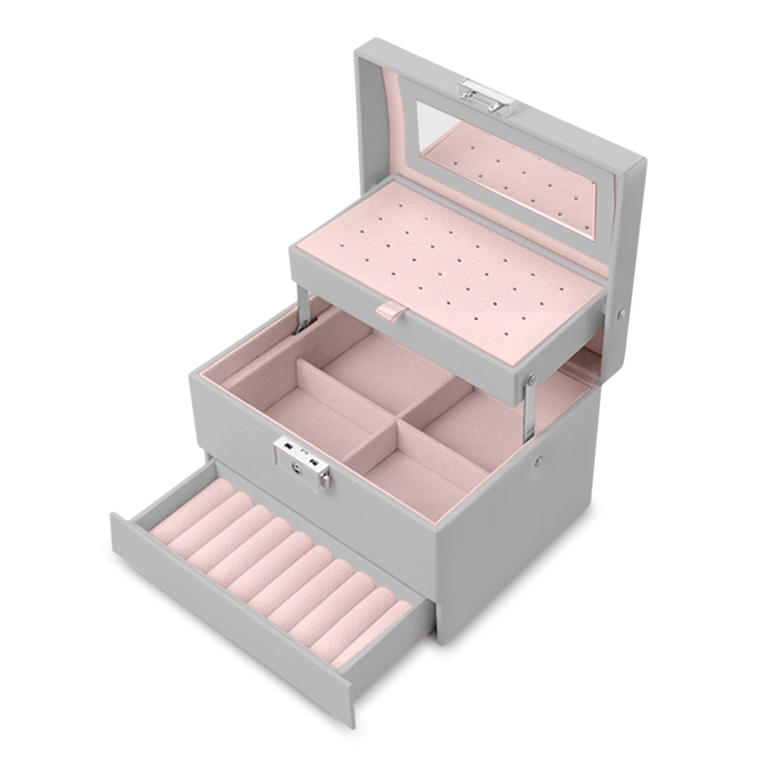 Juvelyrinė dėžutė MS-704 Massido - pilka