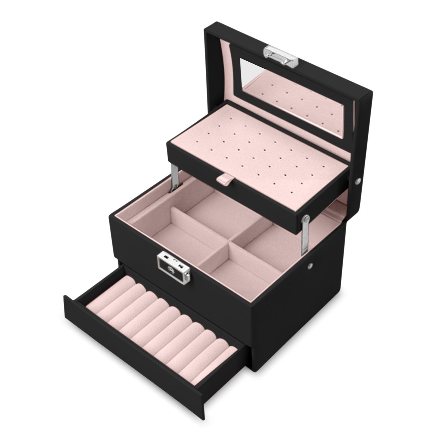 Juvelyrinė dėžutė MS-704 Massido - juoda