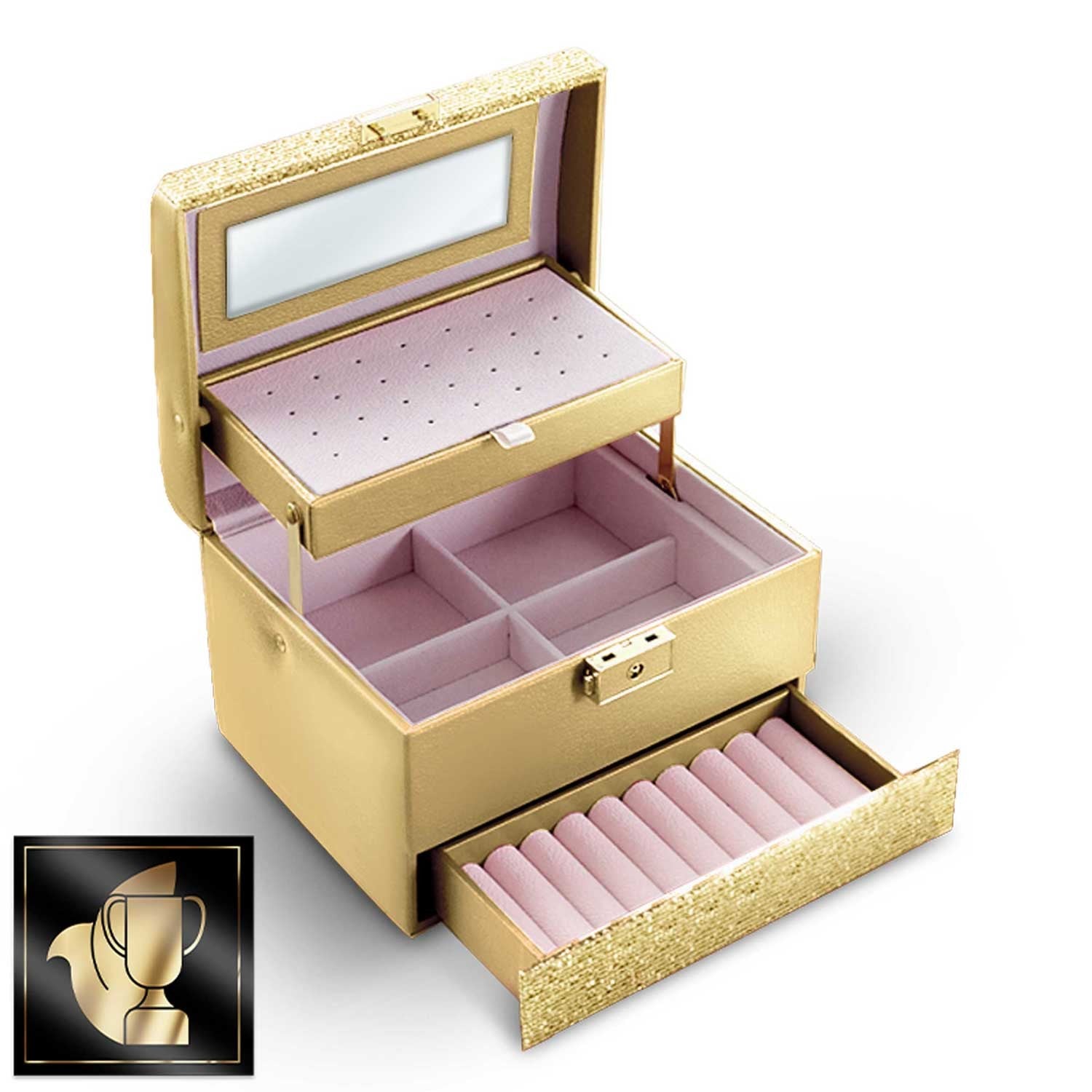 Juvelyrinė dėžutė MS-705 Massido - aukso