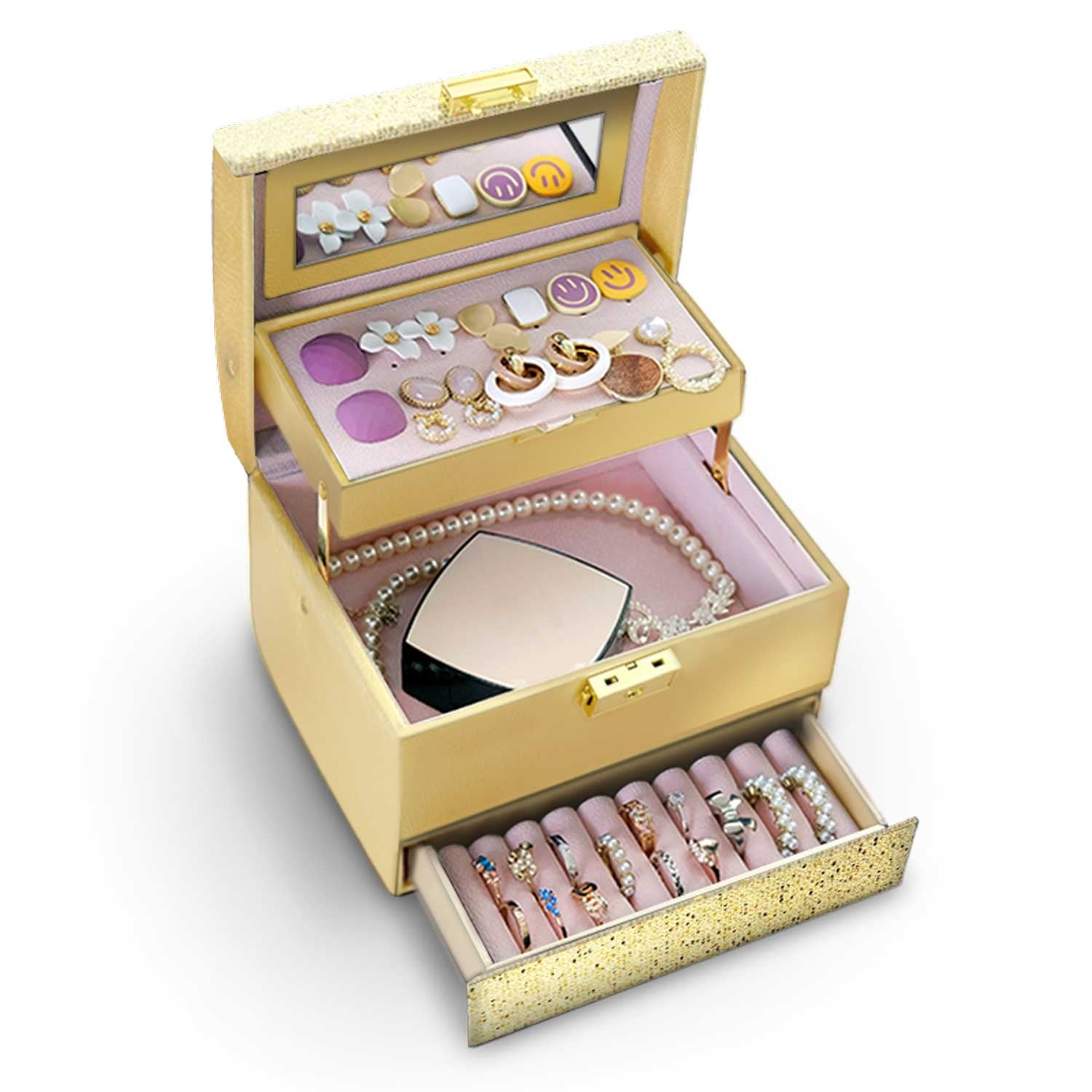 Juvelyrinė dėžutė MS-705 Massido - aukso