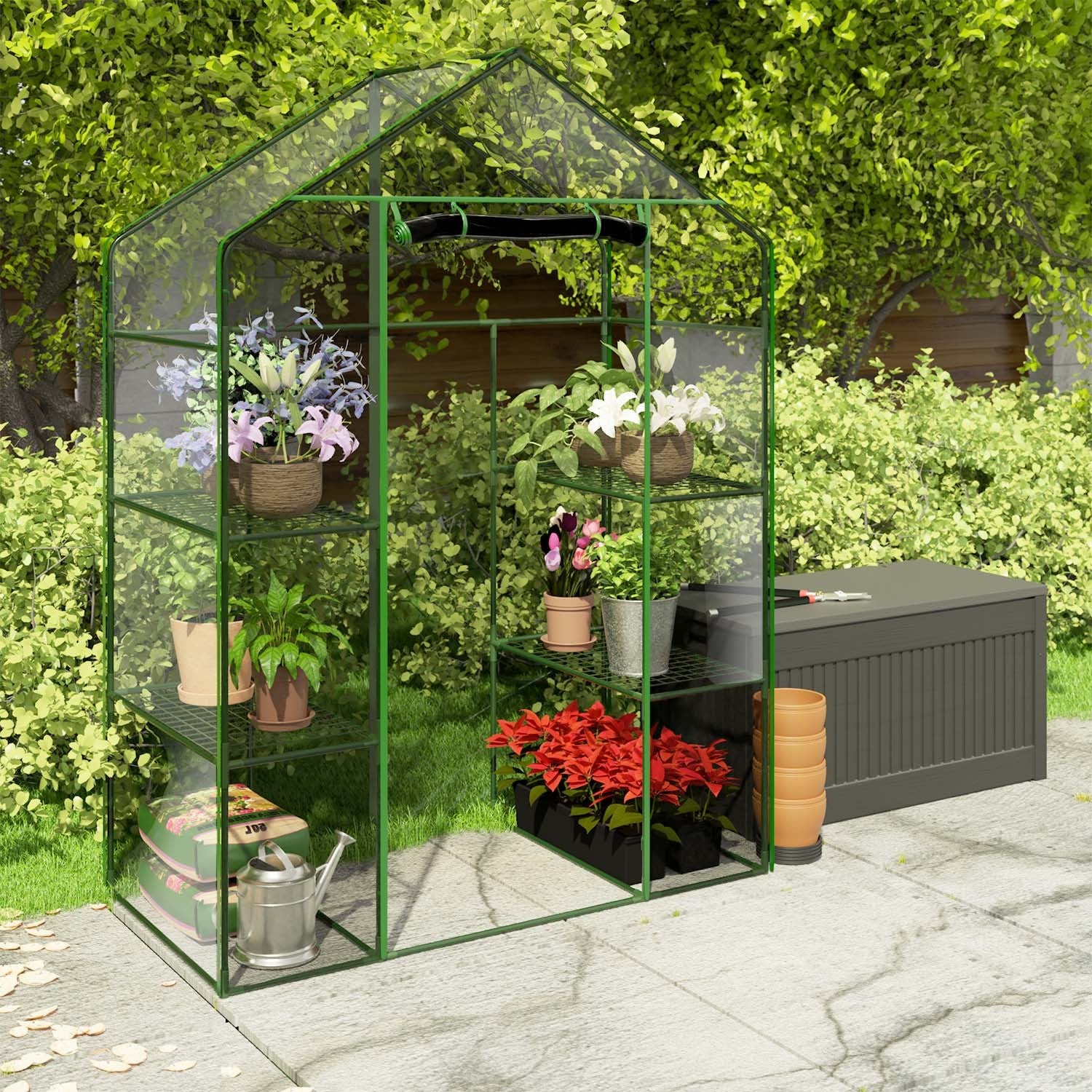 Šiltnamio du lentynos 140 x 71 x 195 cm