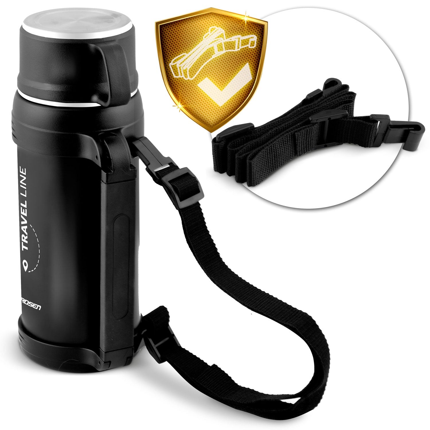 1500 ml vakuuminio termo BD-781 juoda