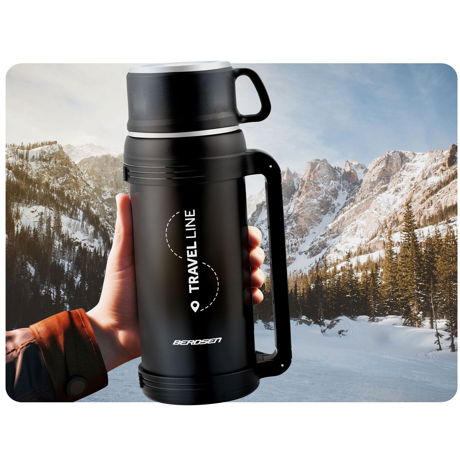 1500 ml vakuuminio termo BD-781 juoda