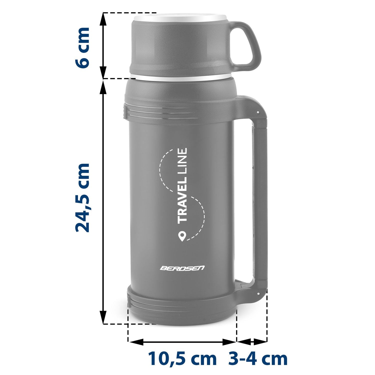 1500 ml vakuuminio termo BD-781 juoda