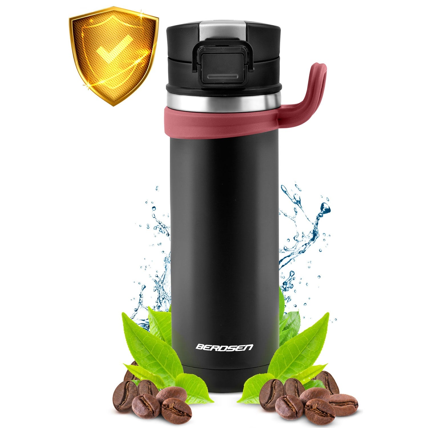 Vacuum thermos 450 ml BD-783 juoda