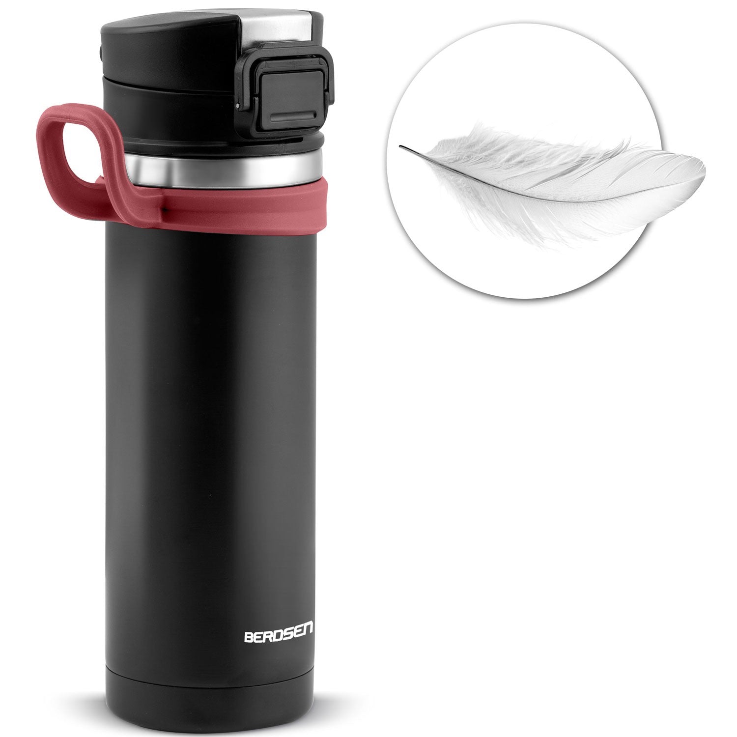 Vacuum thermos 450 ml BD-783 juoda