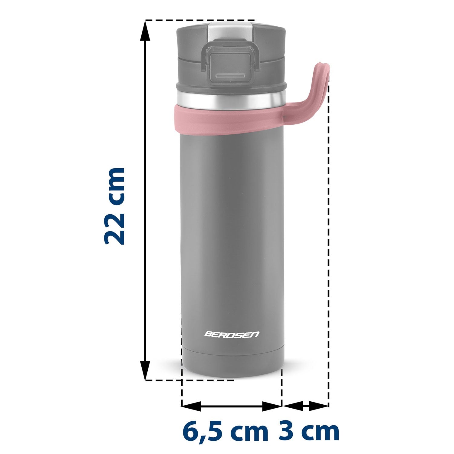 Vacuum thermos 450 ml BD-783 juoda