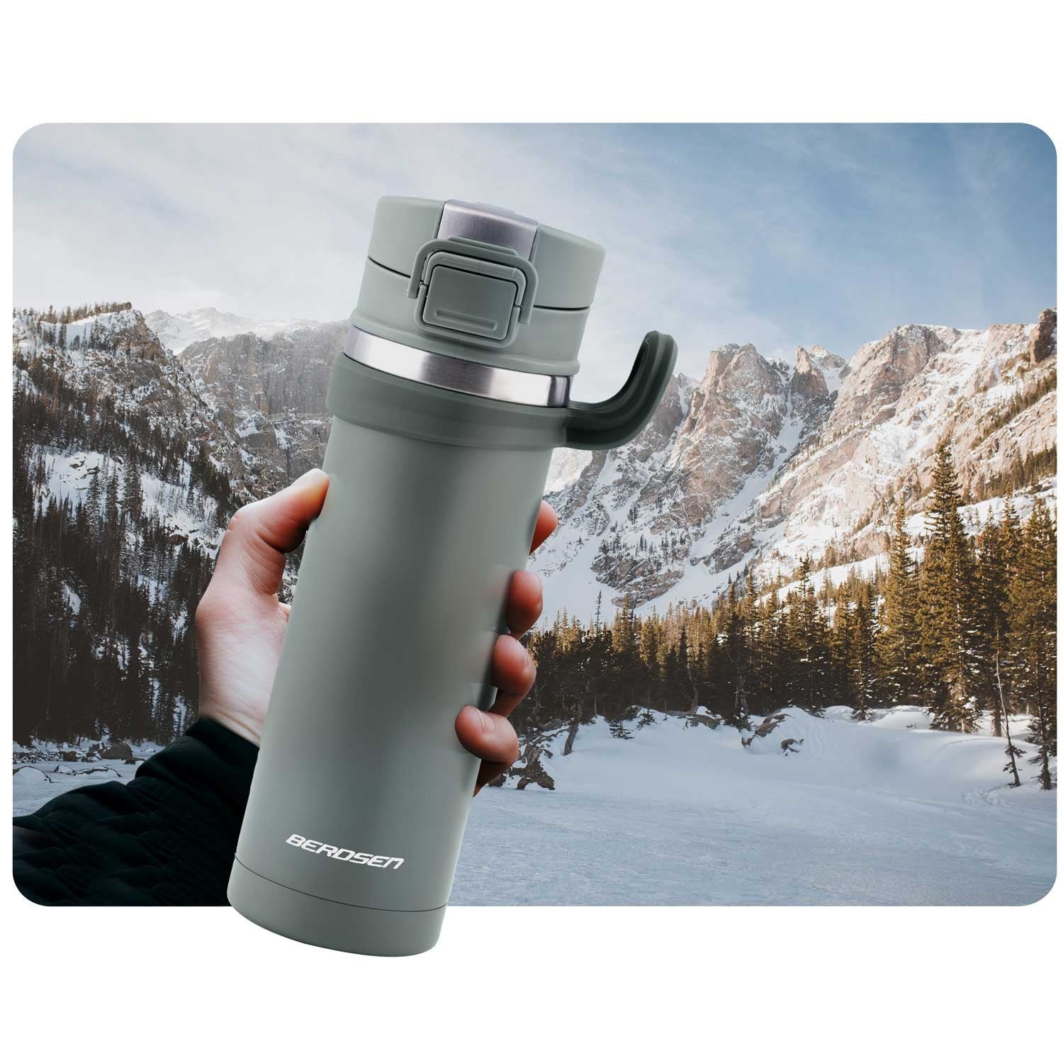 Vacuum thermos 450 ml BD-783 pilkas