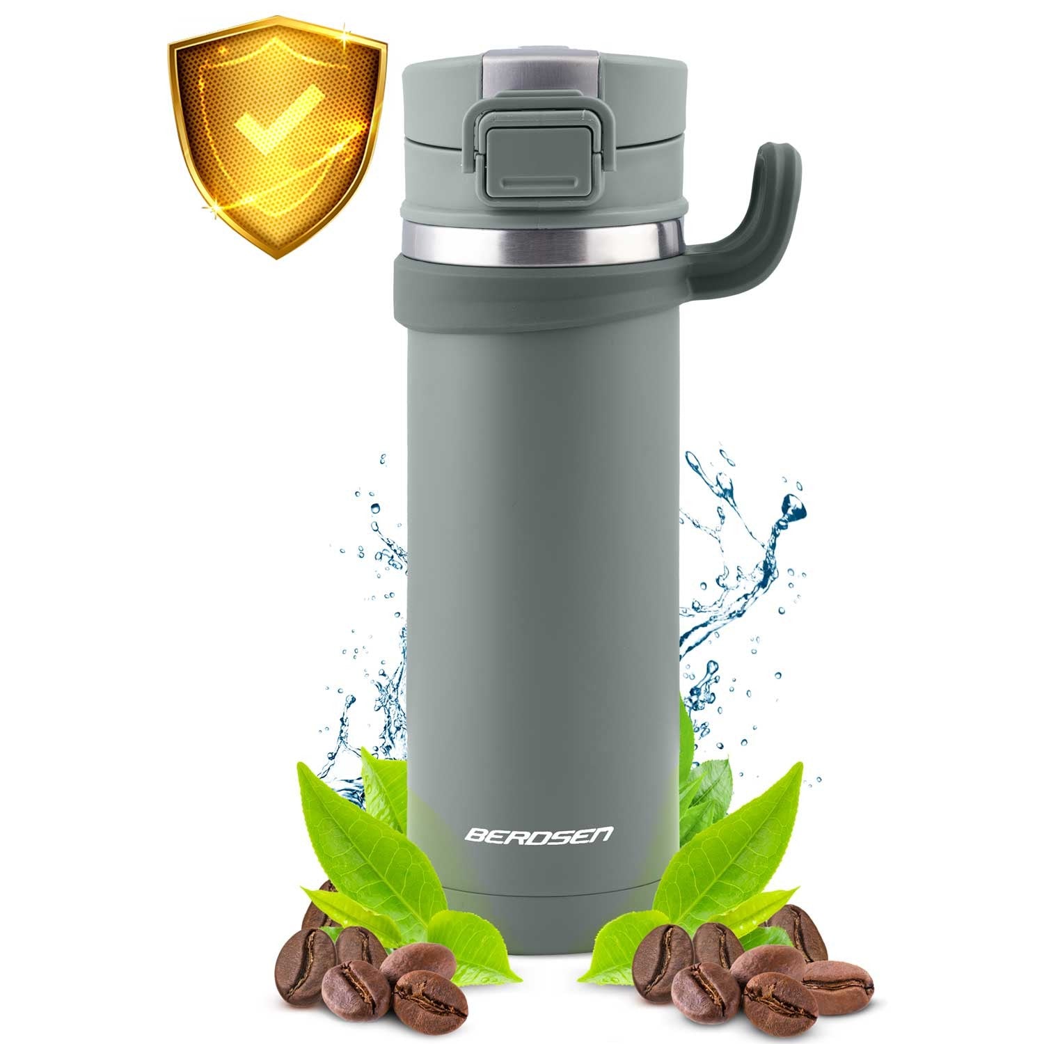 Vacuum thermos 450 ml BD-783 pilkas