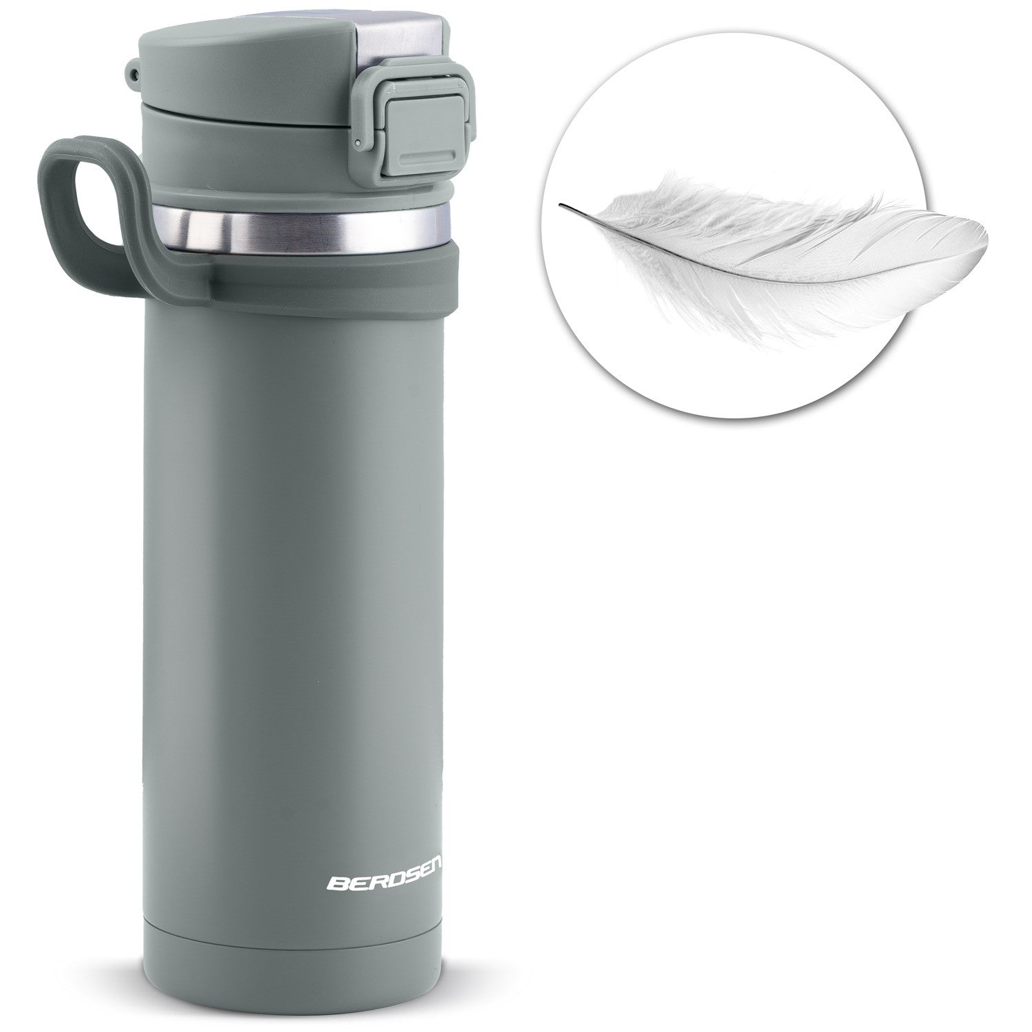 Vacuum thermos 450 ml BD-783 pilkas