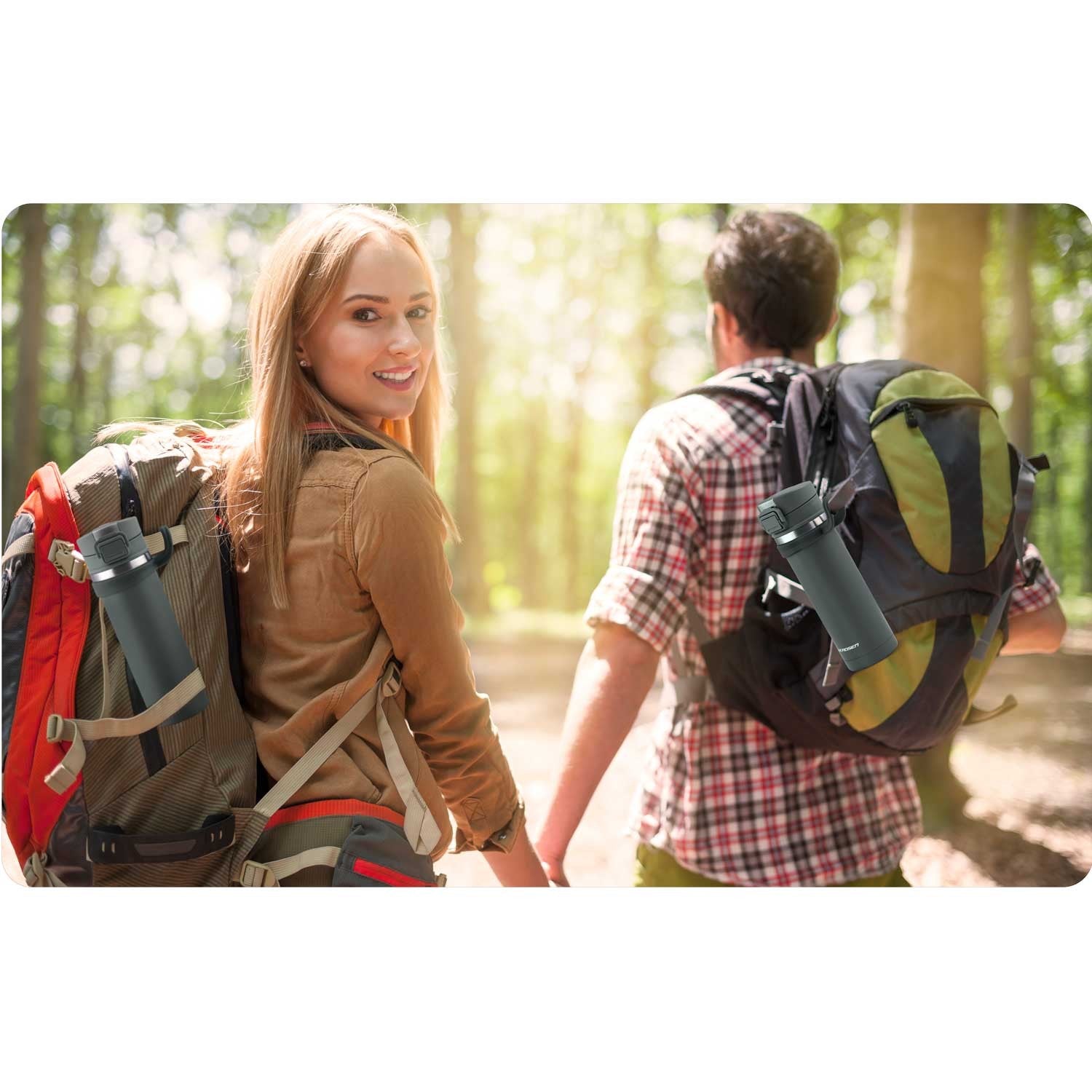 Vacuum thermos 450 ml BD-783 pilkas