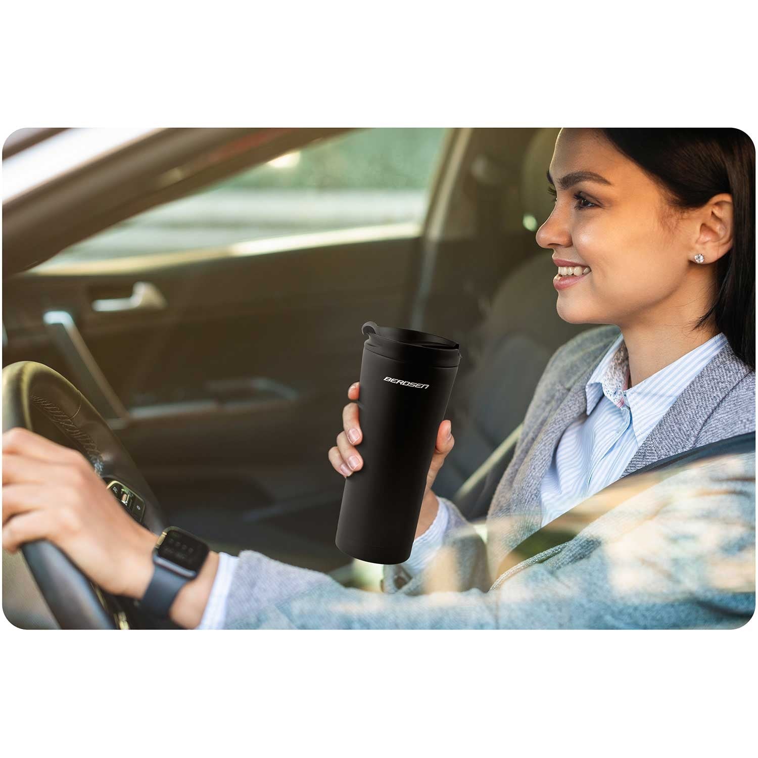 Vacuum thermos 470 ml BD-785 juoda