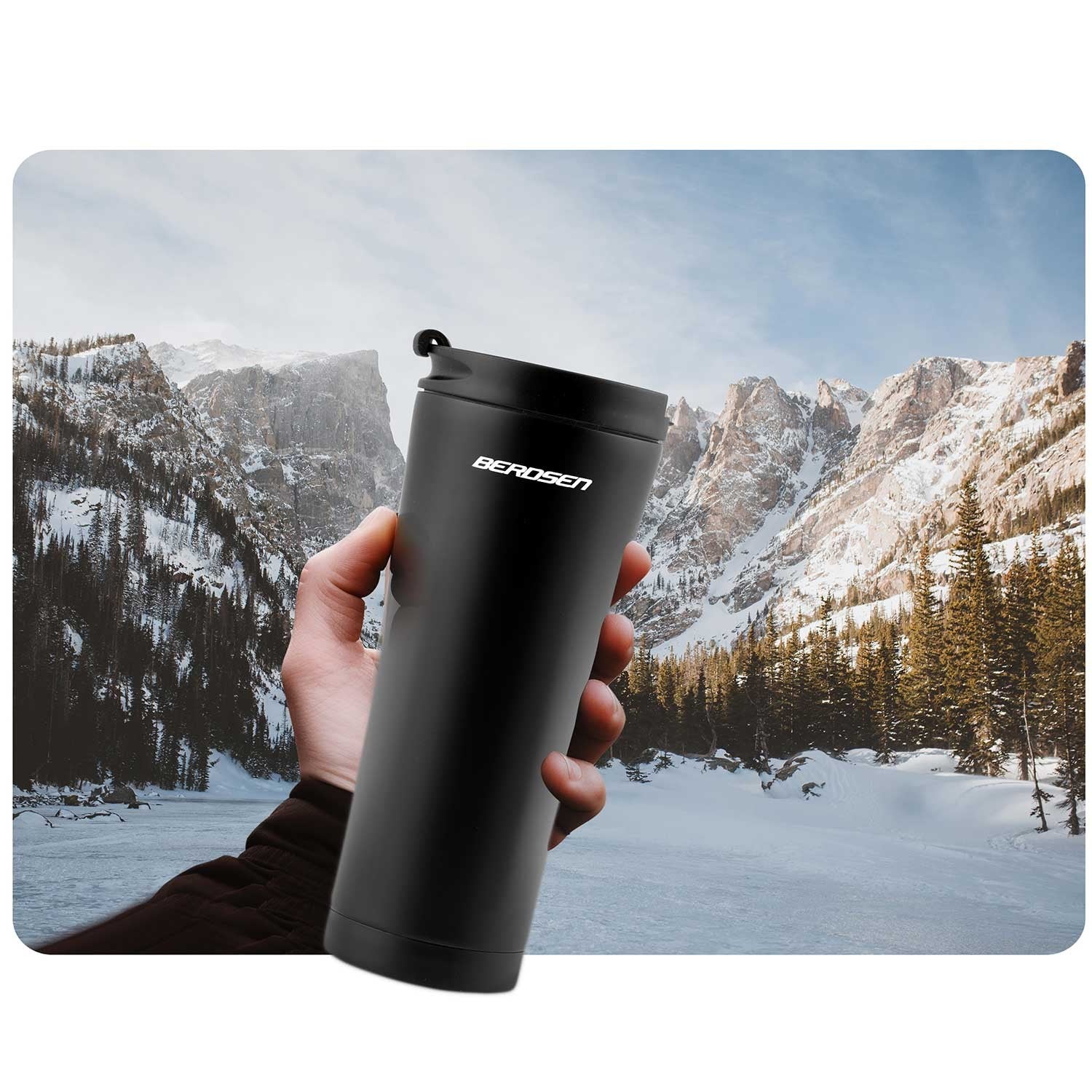 Vacuum thermos 470 ml BD-785 juoda