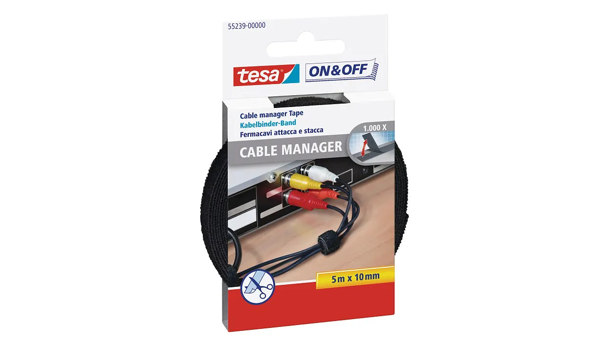 ONOFF juosta laidų tvarkymui TESA 5m x 10mm 55239-00000-01