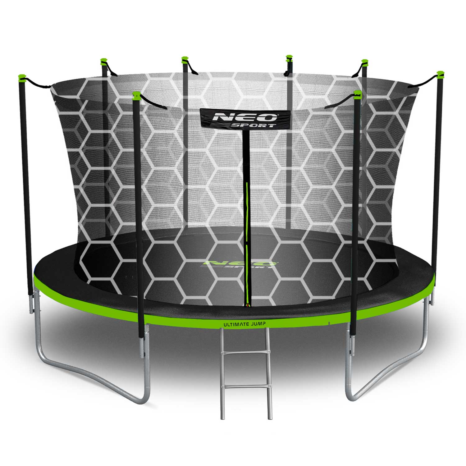 12ft/374cm sodinis batutas su vidine tinkle ir Neo-Sport laiptais