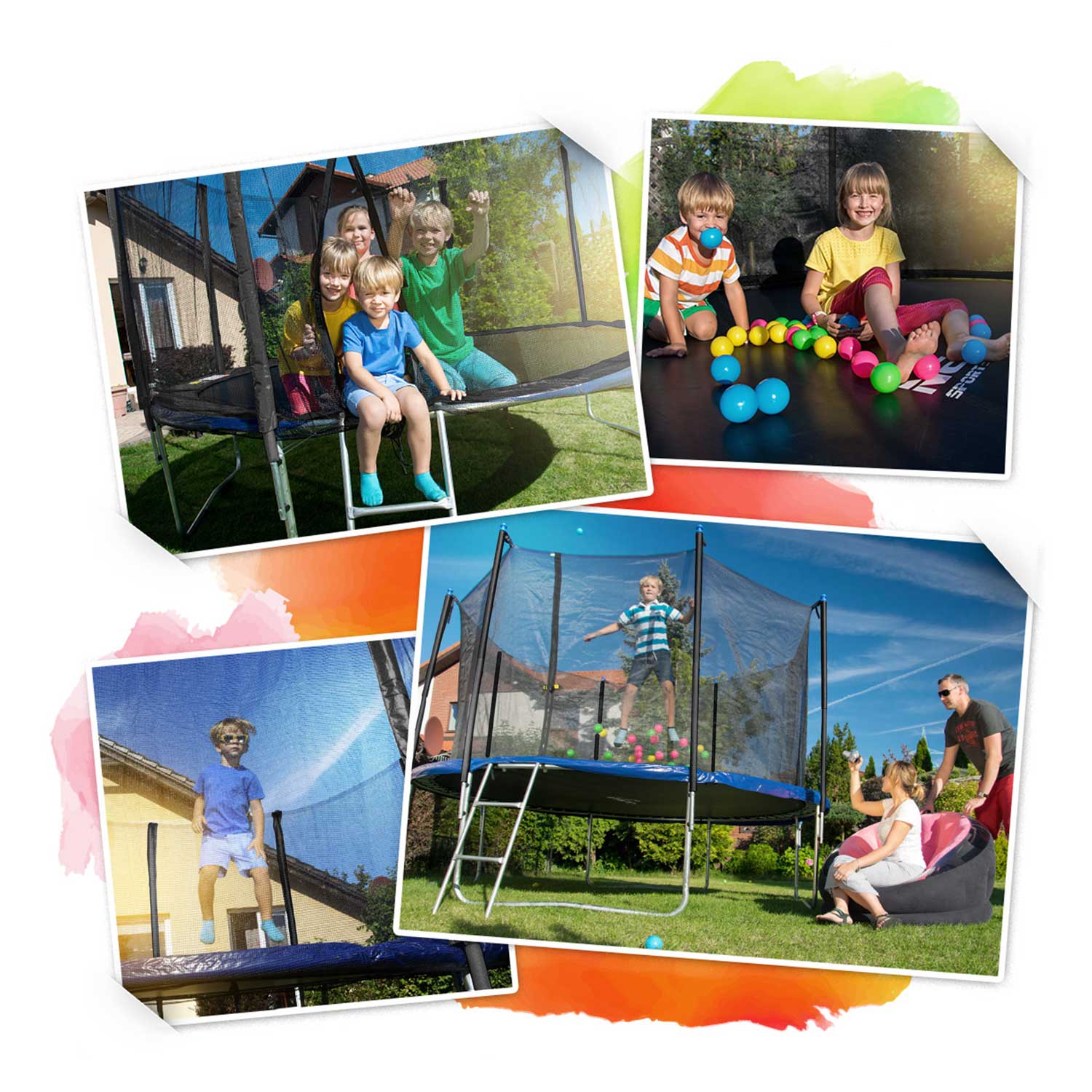 6 Pėdų / 183 Cm Sodo Batutas Su Vidiniu Tinkleliu