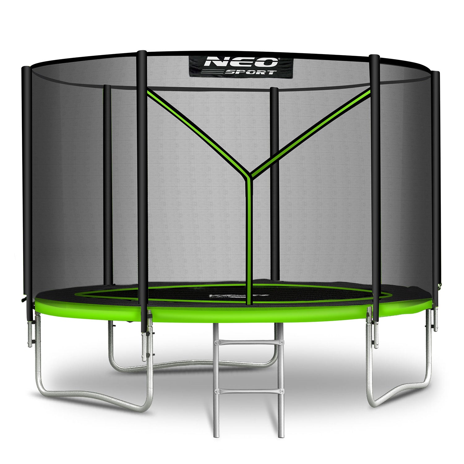 6ft/183cm sodinis batutas su išorine tinklele ir Neo-Sport laiptais