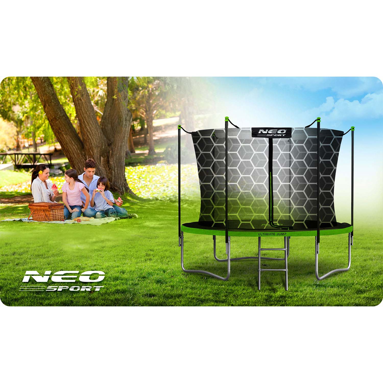 6 Pėdų / 183 Cm Sodo Batutas Su Vidiniu Tinkleliu