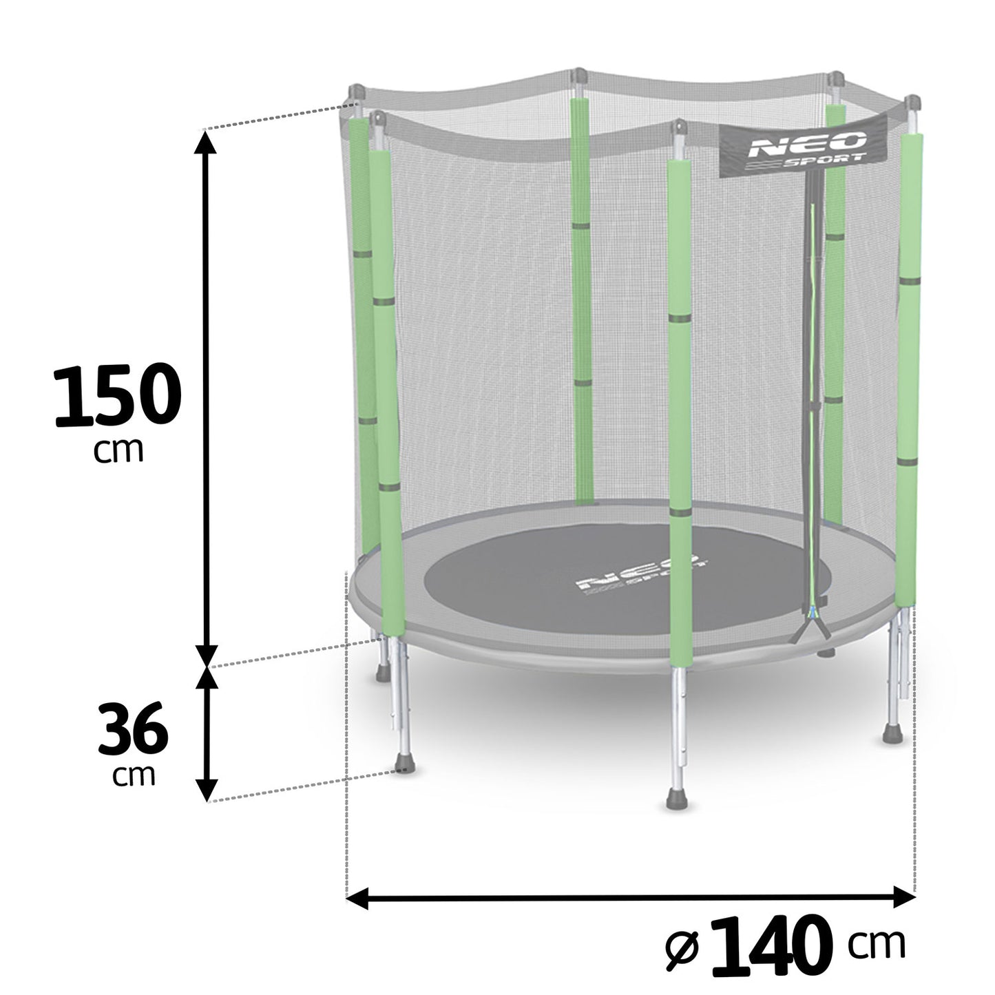 Vaikų sodo batutas 140 cm 4,5ft Neo-Sport