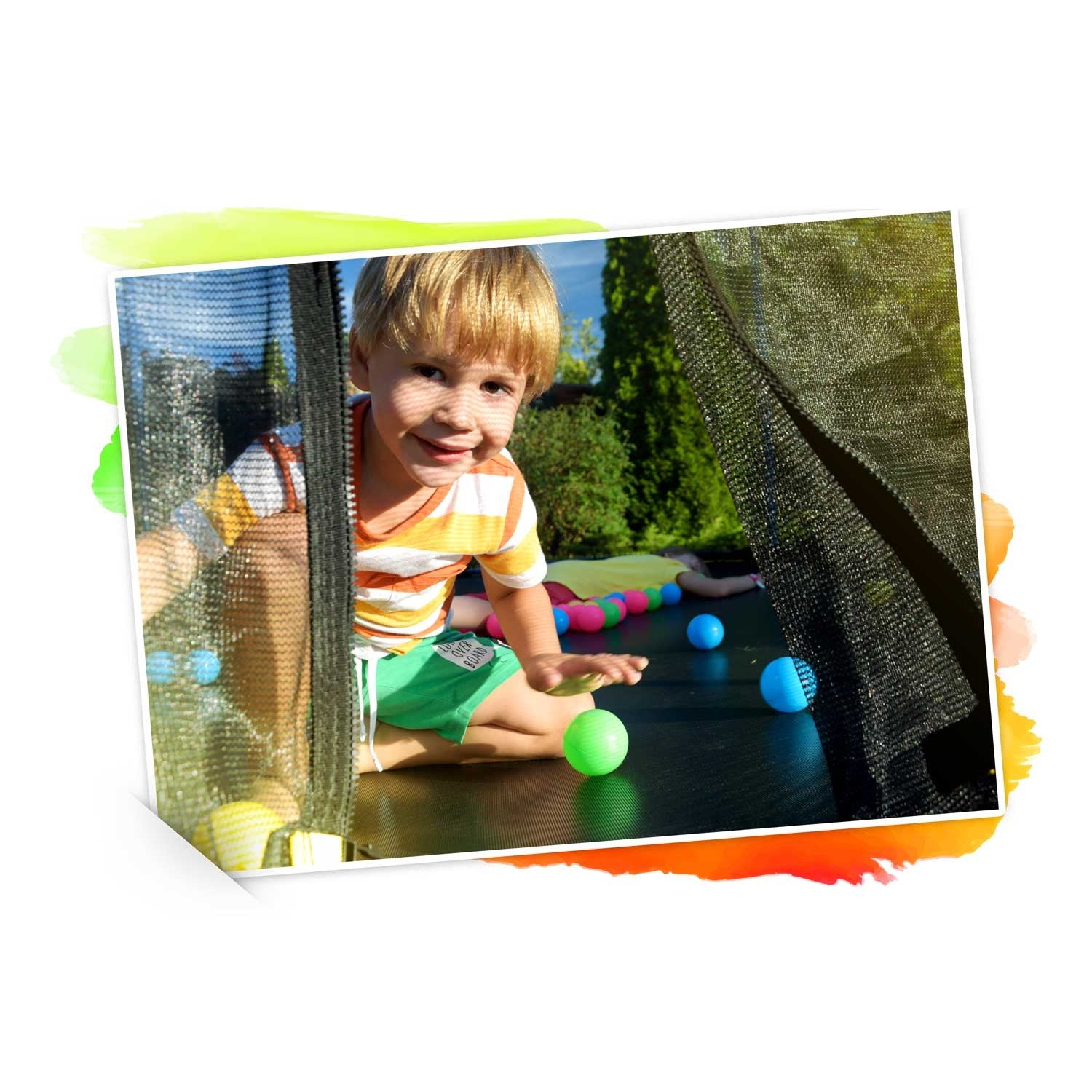 8ft/252cm profiliuotieji sodiniai batutai su Neo-Sport tinkle