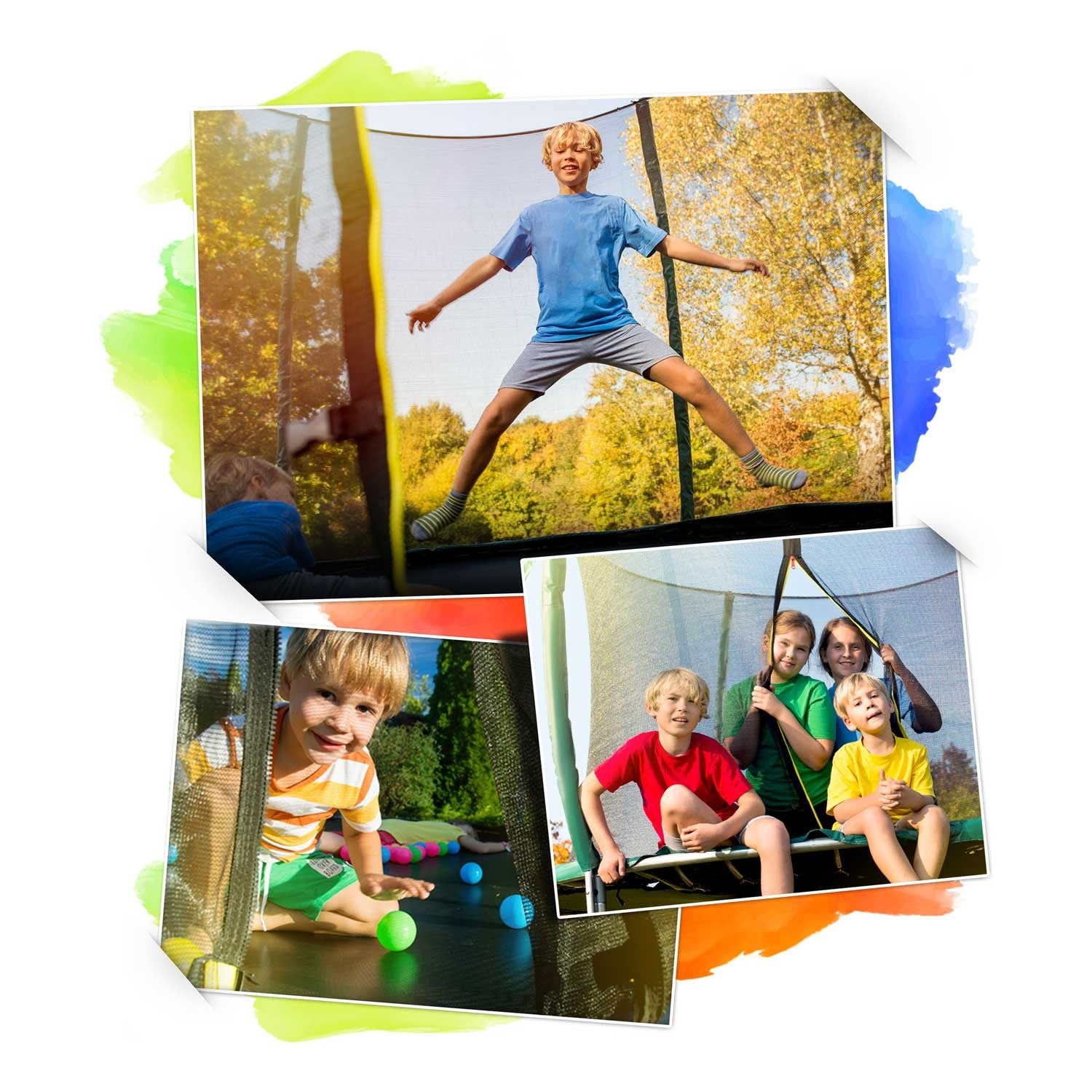 14ft/435cm profiliuotas sodo batutas su Neo-Sport tinkle