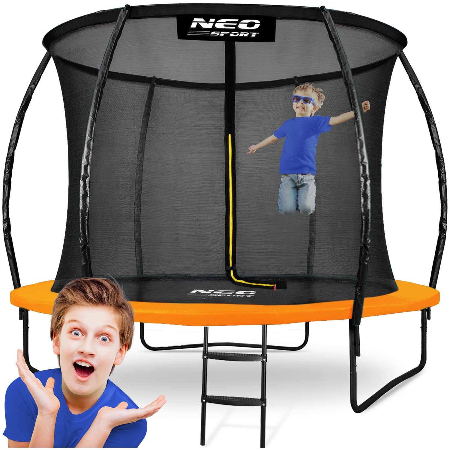 10ft/312cm profiliuotas sodo batutas su Neo-Sport tinkle