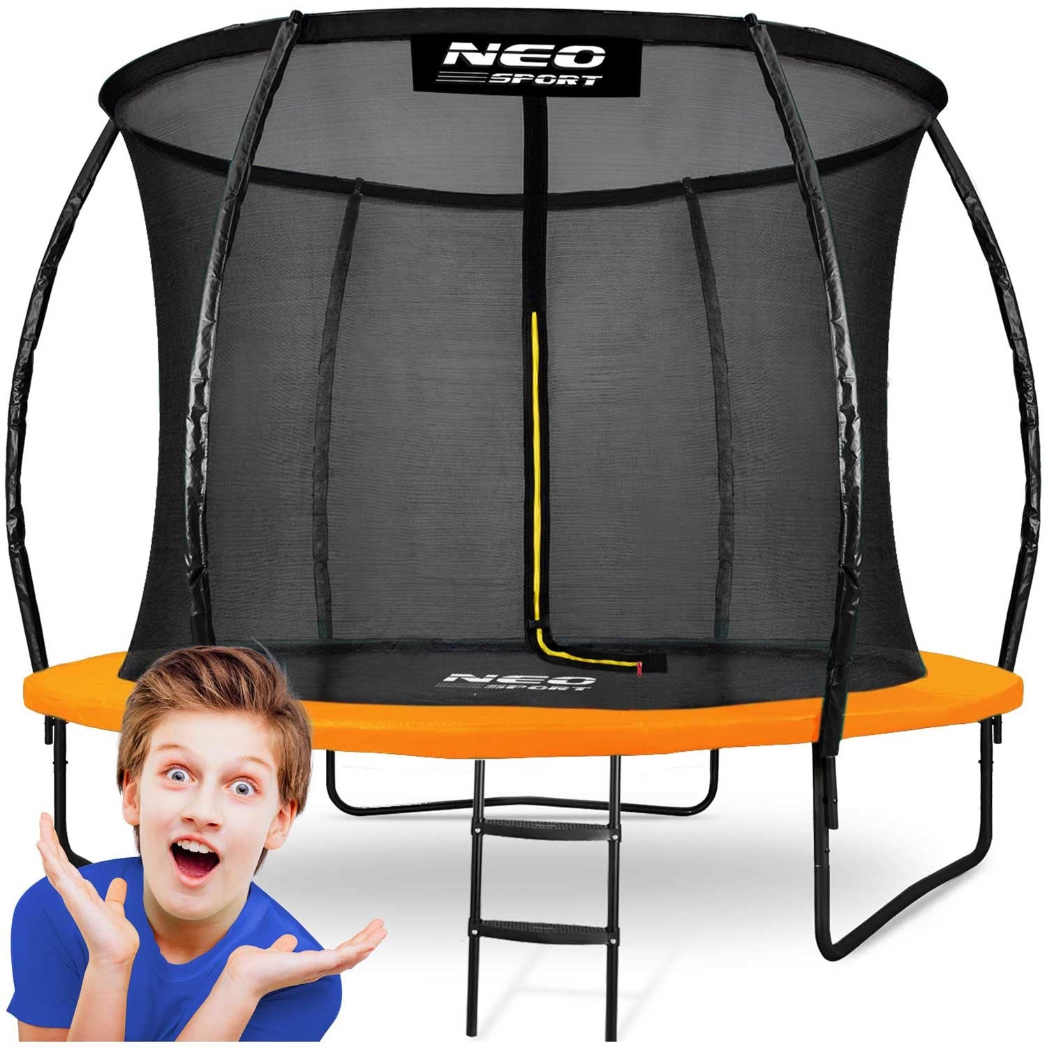 8ft/252cm profiliuotieji sodiniai batutai su Neo-Sport vidine tinkle