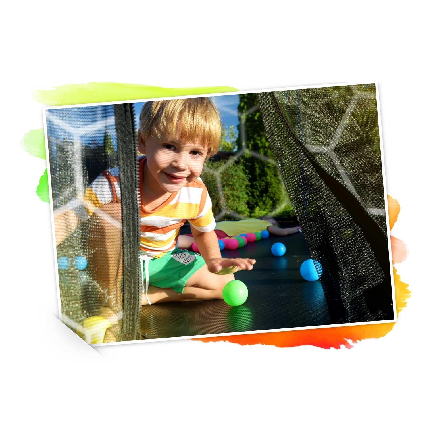 8ft/252cm profiliuotieji sodiniai batutai su Neo-Sport vidine tinkle