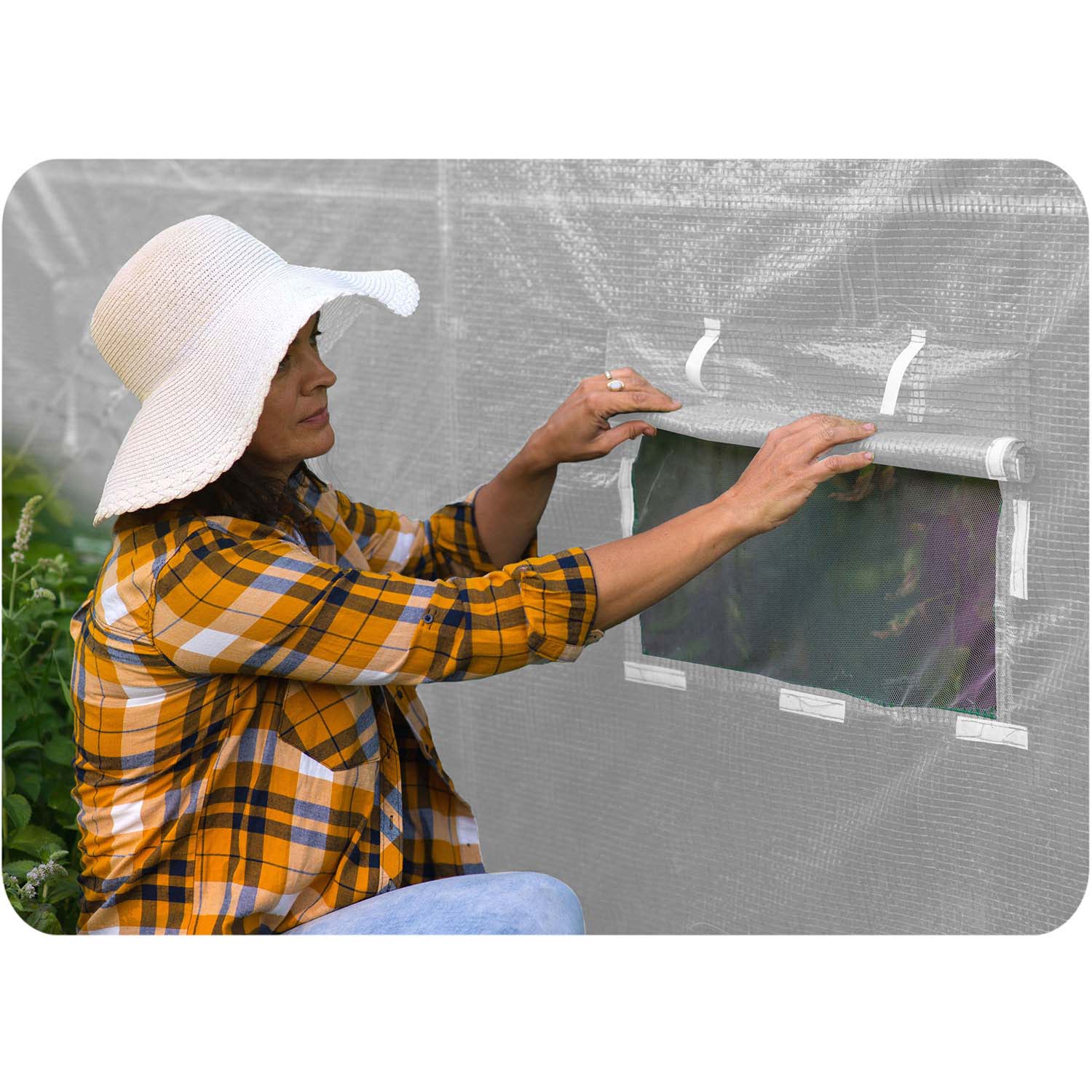 3 x 6 metrų (18 m2) sodas, baltos spalvos