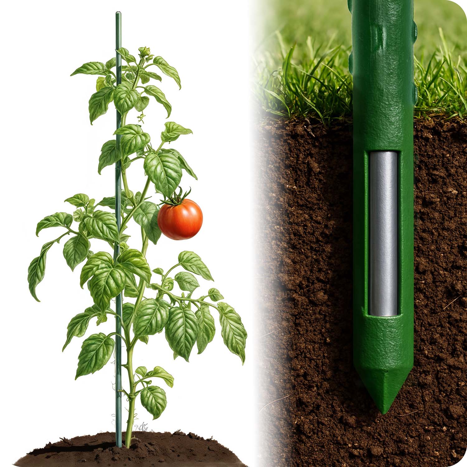 Augalų lazdelės 180 cm Plono PL-940 žalios 10szt