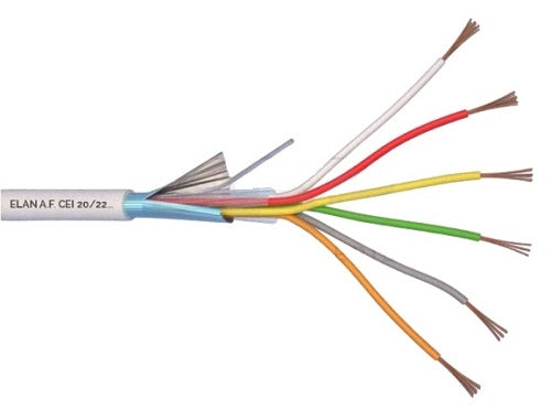 ELAN lūdytas, ekranuotas apsauginis kabelis 6x0.22