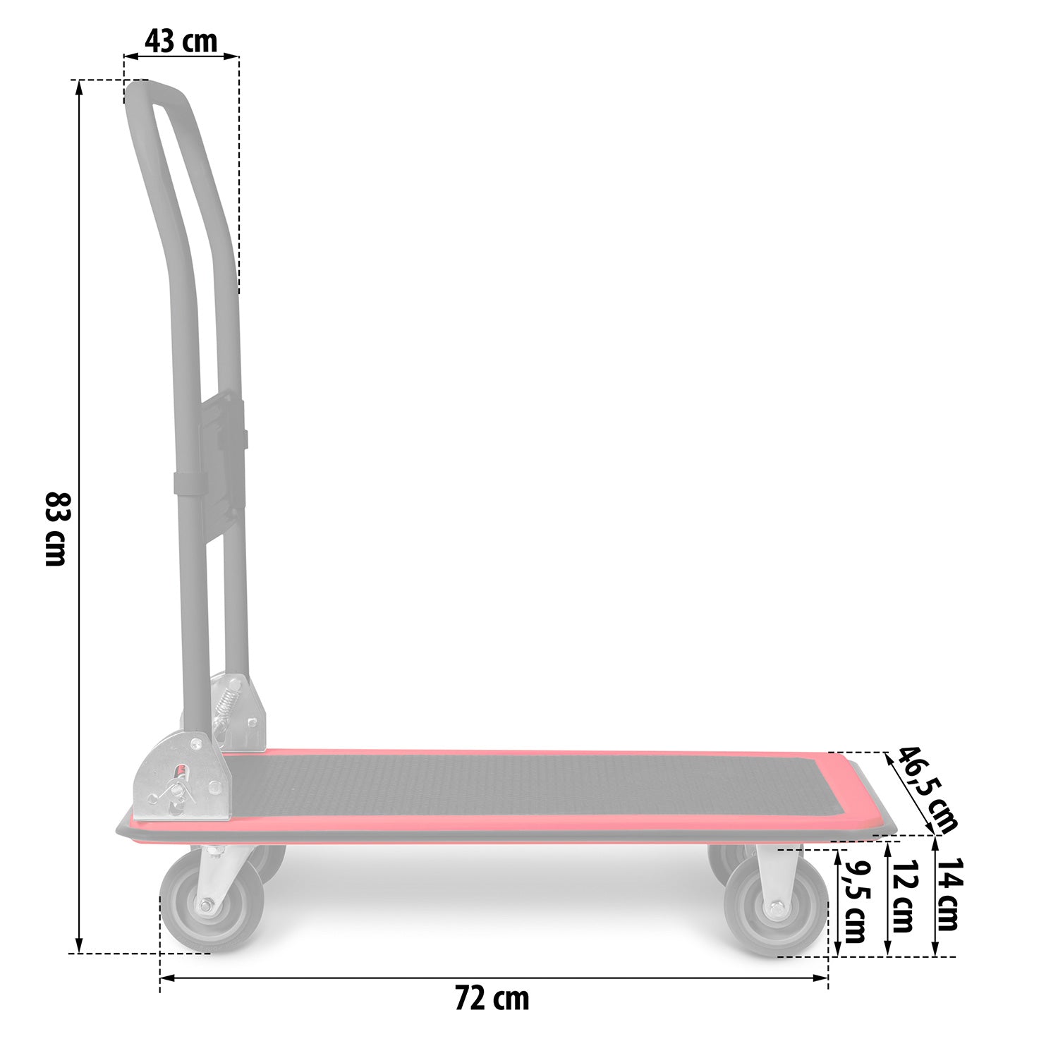 Juodai raudona HM-505 transporto platforma