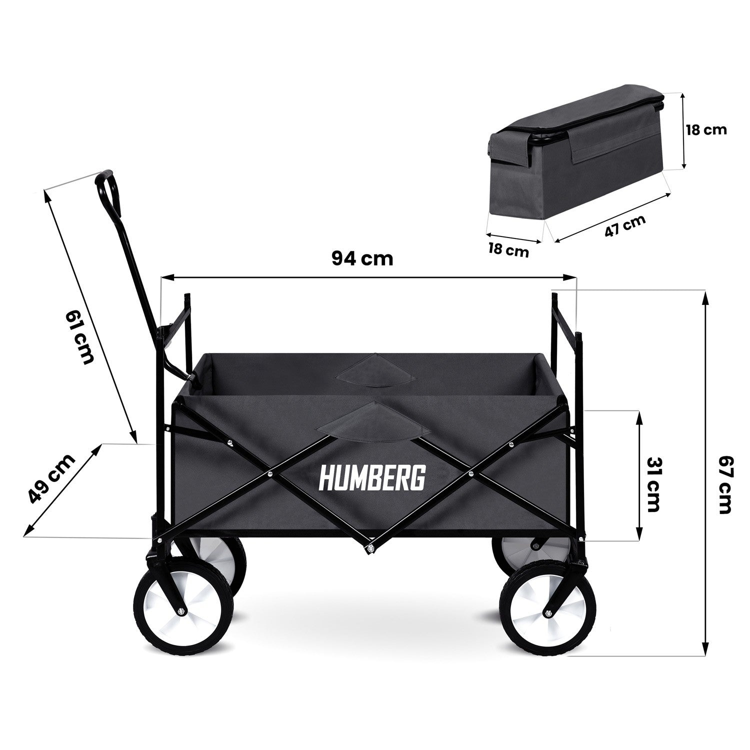 80l Humbergo HM-514 sukabintuvo transporto vagono