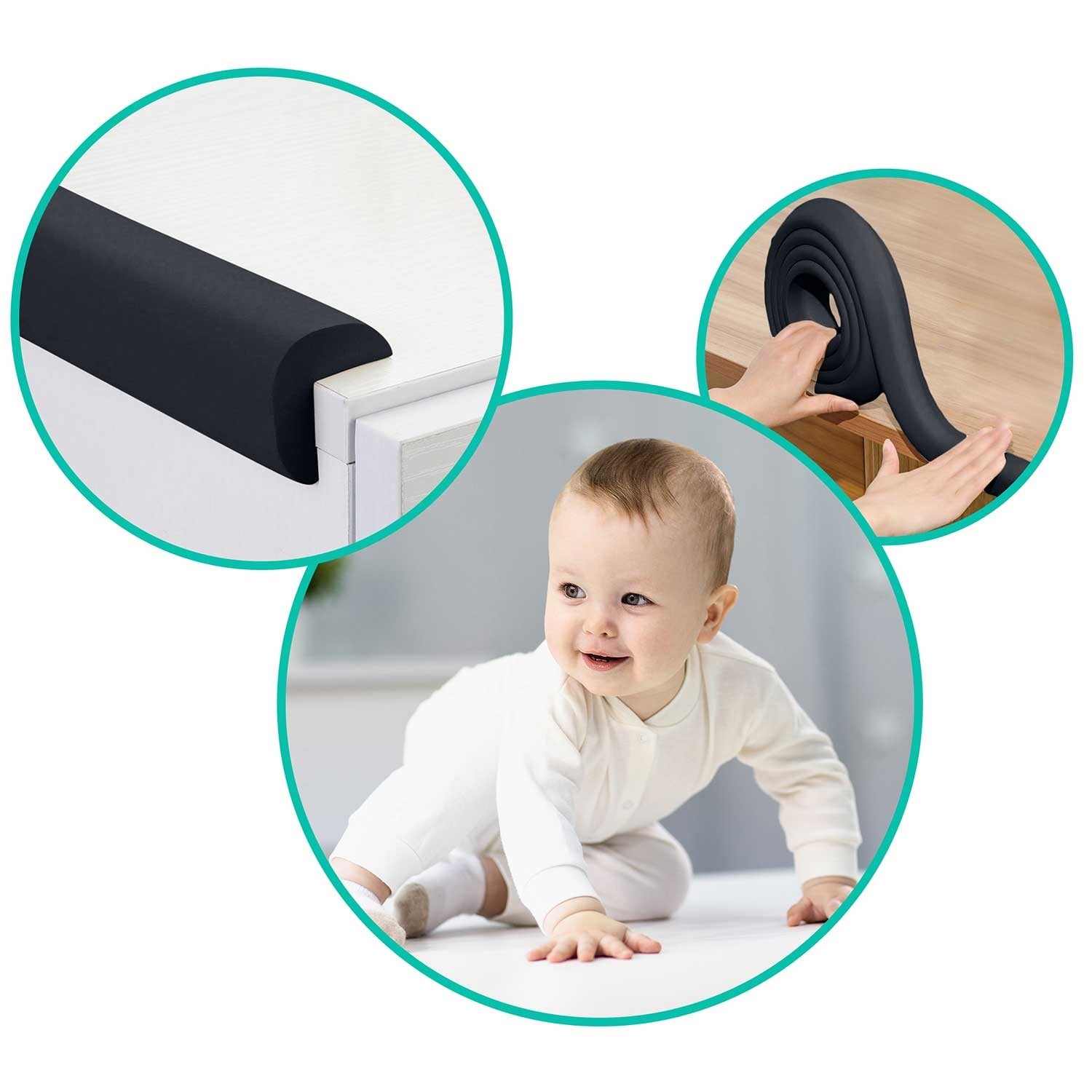 Ricokids apsauginė putų juosta 798701 juoda 2 m