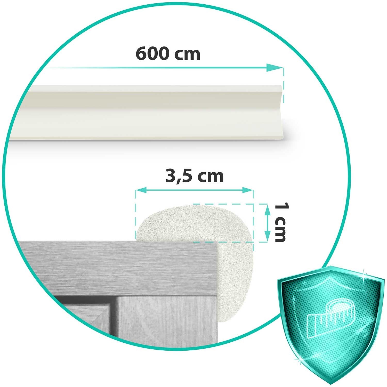 Ricokids apsauginė putų juosta 798710 balta 6 m