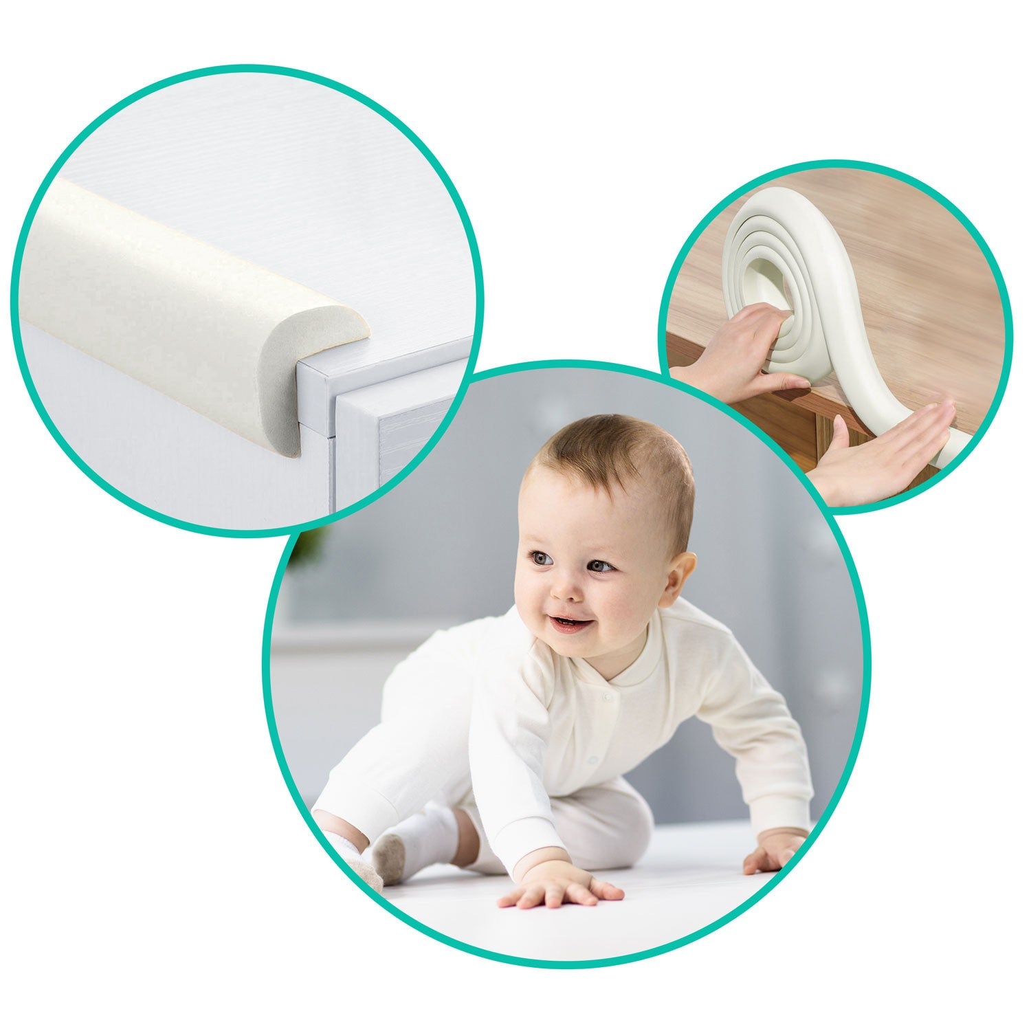 Ricokids apsauginė putų juosta 798710 balta 6 m