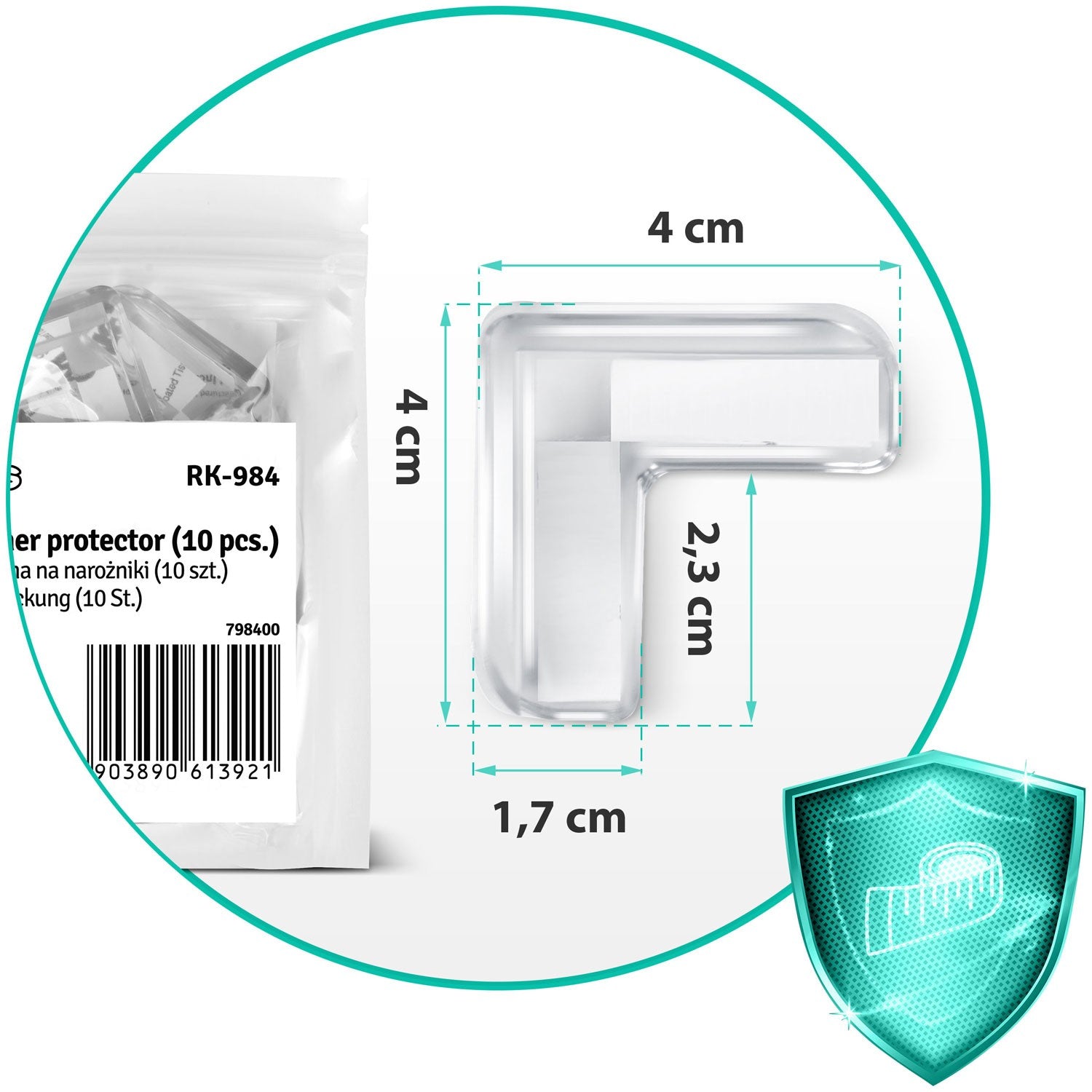 Ricokids angų apsaugos 798400 10 skaidrus