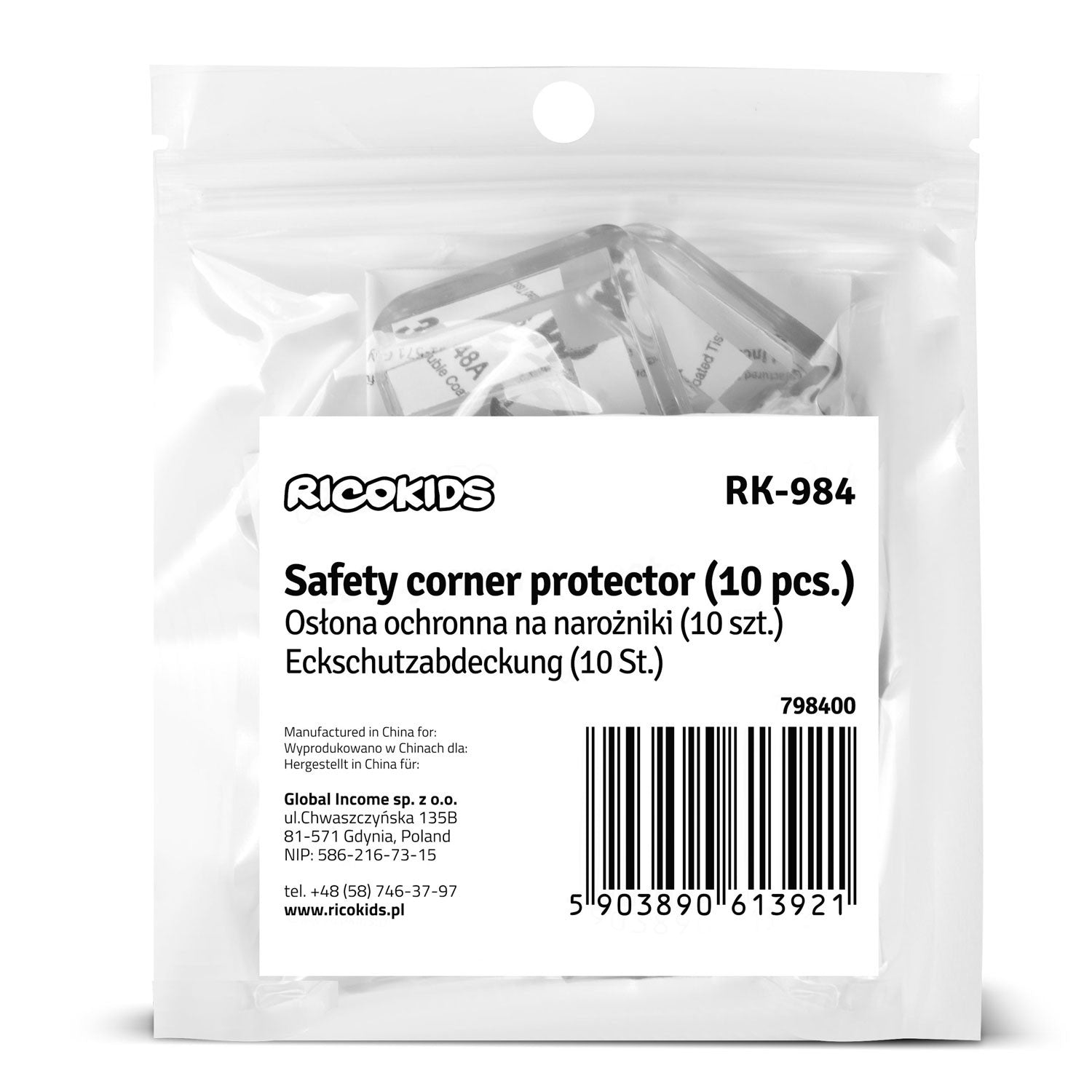 Ricokids angų apsaugos 798400 10 skaidrus