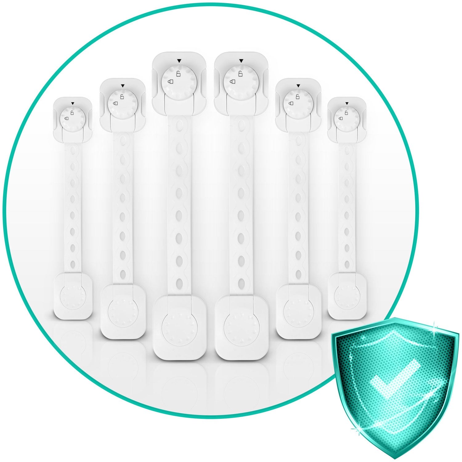 Ricokids skyriaus atidarymo apsaugos priemonės 798200 6 vienetai balti