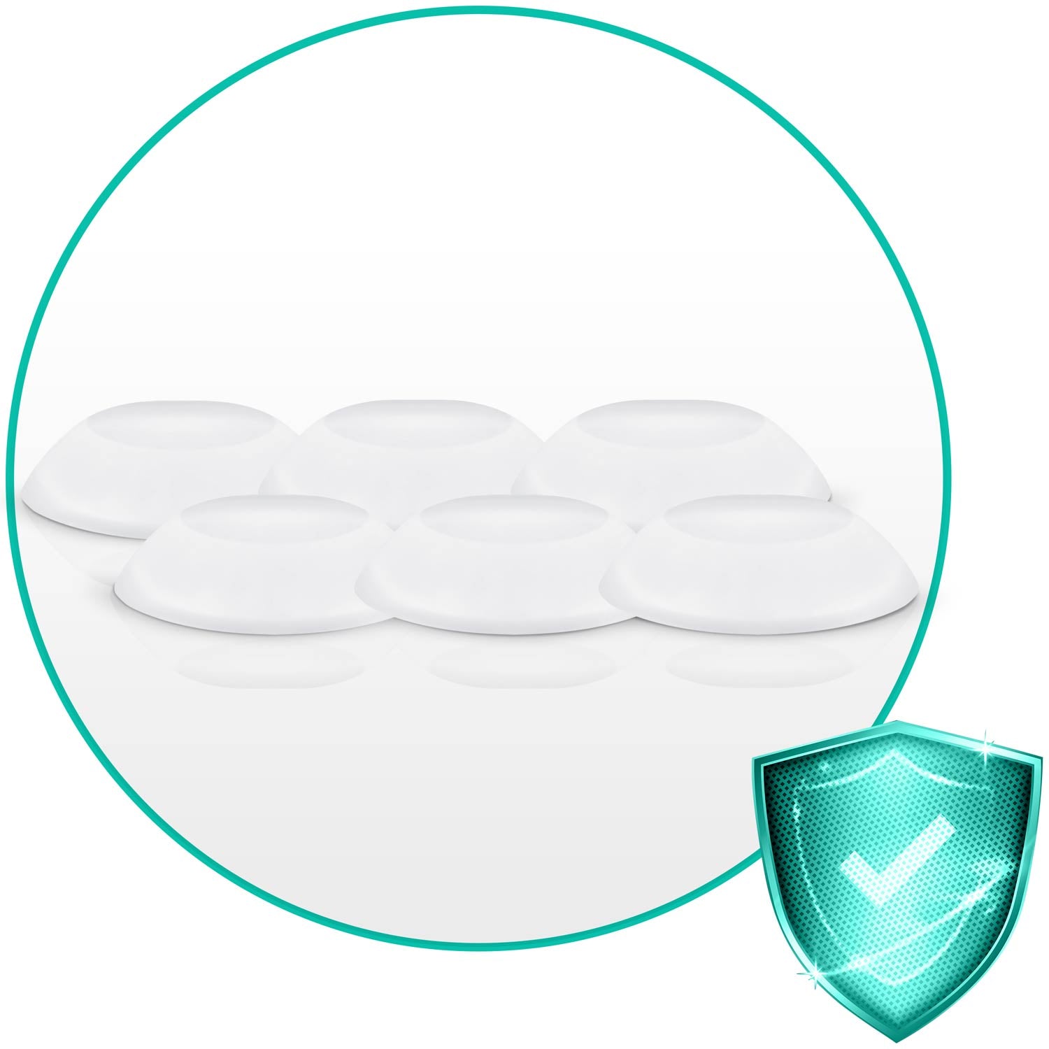 Silikoninės sienos apsaugos priemonės - 6 vienetai Ricokids RK-989