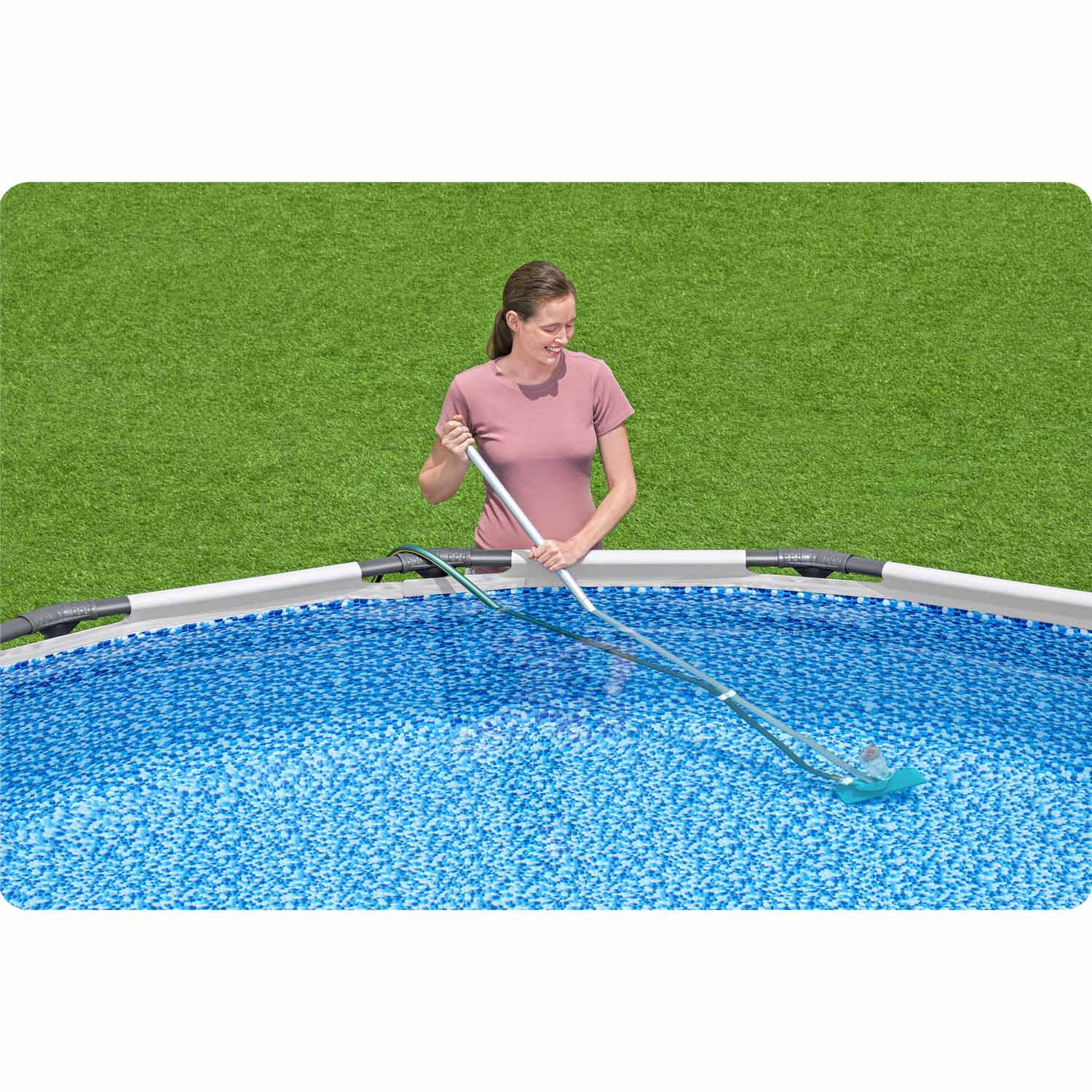 167cm lazdos baseino valymo komplektas + siurblys + tinklas Bestway 58013