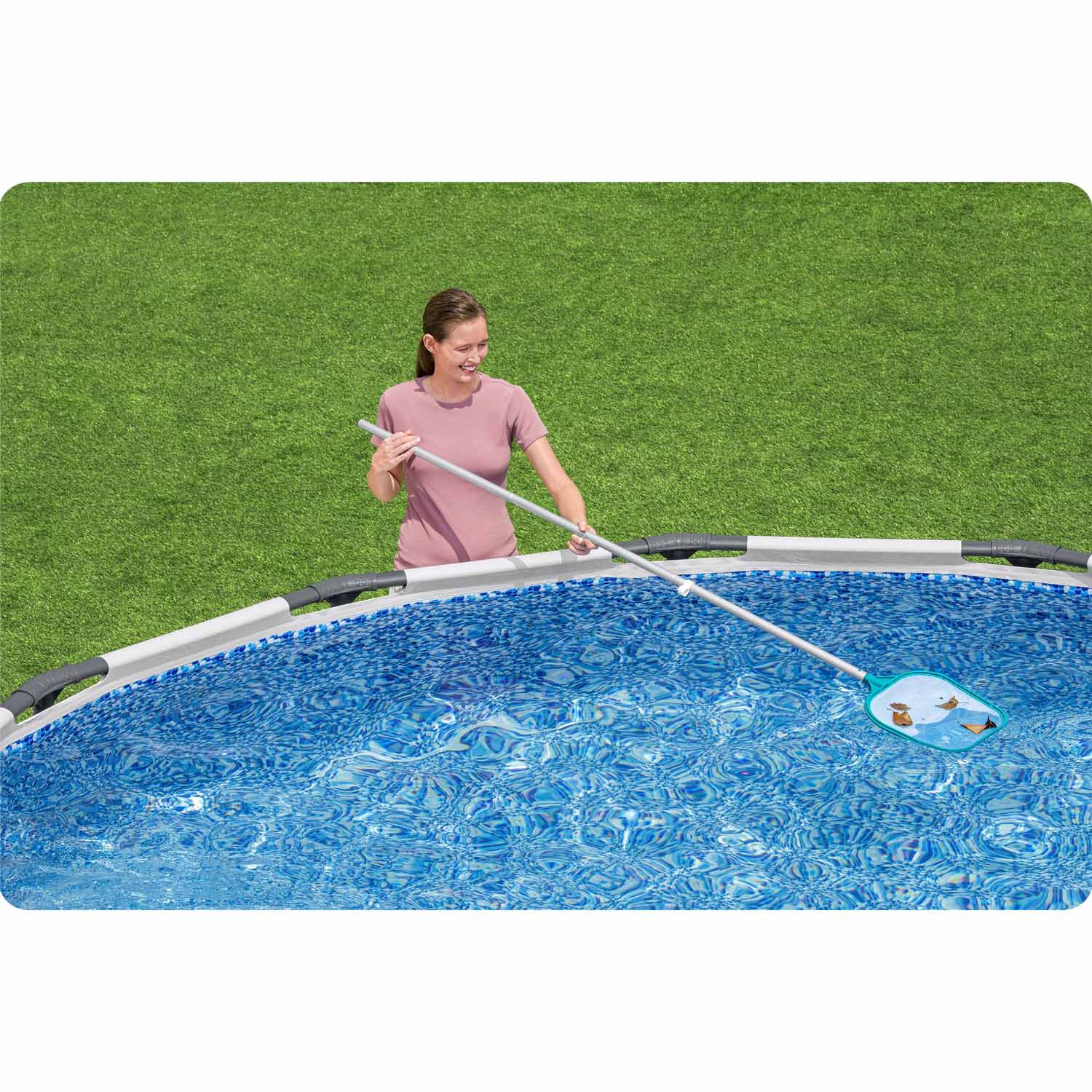 167cm lazdos baseino valymo komplektas + siurblys + tinklas Bestway 58013