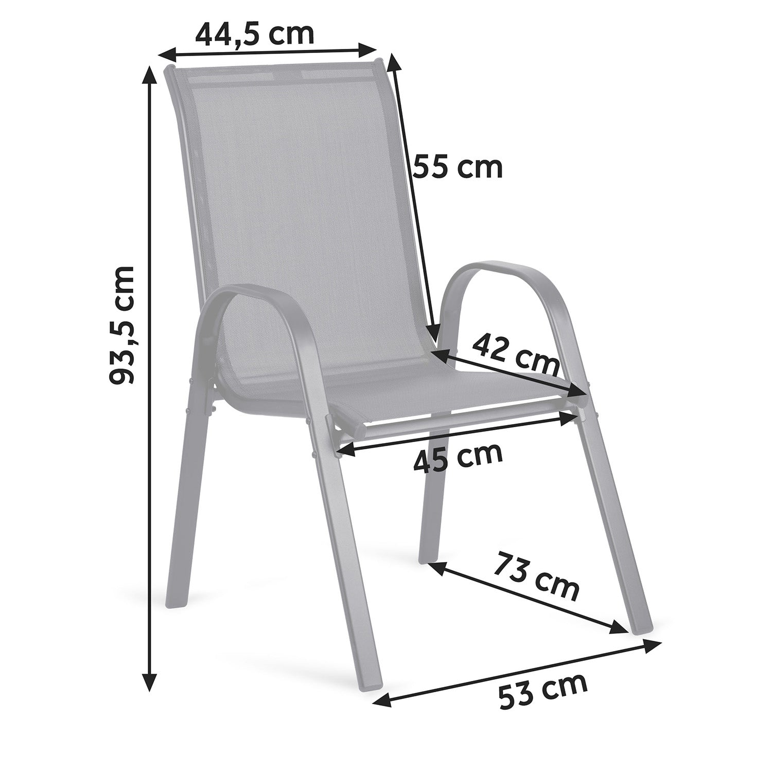 Sofotel SO-981 apvalios sodo stalo ir 2 sodo kėdžių rinkinys