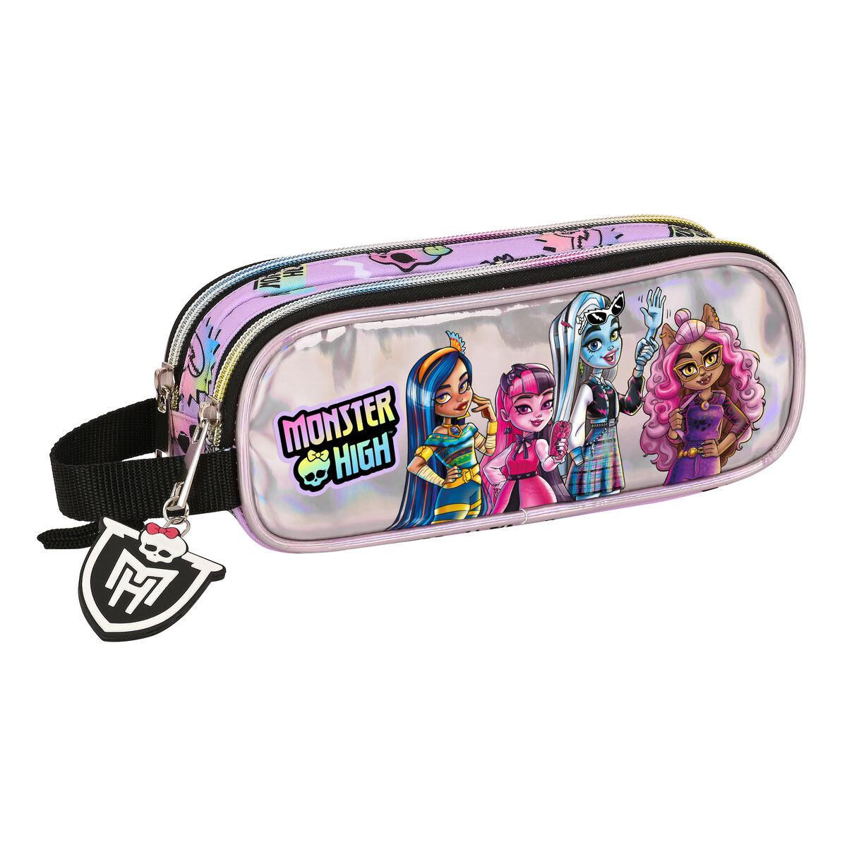 Dvigubas penalas Monster High Best boos Alyvinė 21 x 8 x 6 cm