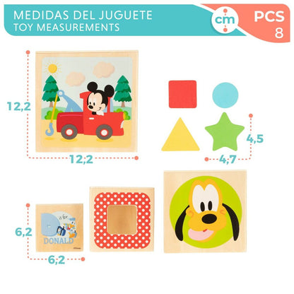 Statymo blokai Disney 8 Dalys 4 vnt. 12,2 x 12,2 x 12,2 cm