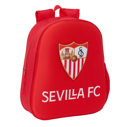 3D Vaikiškas krepšys Sevilla Fútbol Club Raudona 27 x 33 x 10 cm