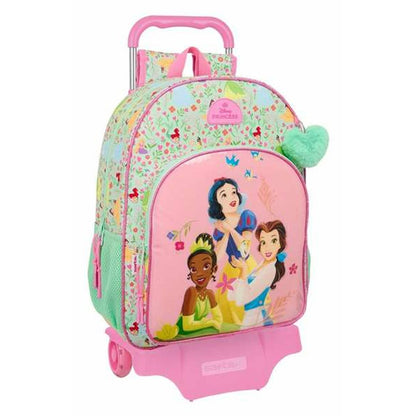 Mokyklinė kuprinė su ratukais Disney Princess Bloom 33 x 42 x 14 cm