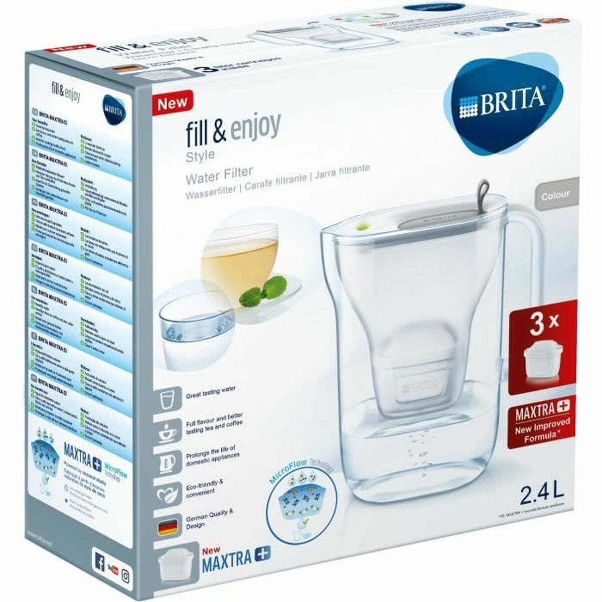 Puodelis-filtras Brita Pilka Plastmasinis 2,4 L