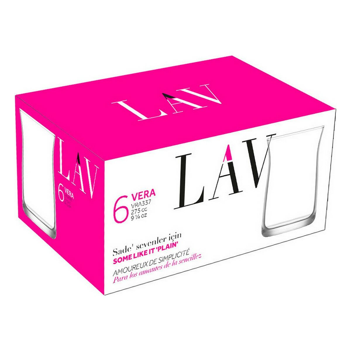 Stiklinių rinkinys LAV Vera 275 ml 6 Dalys (8 vnt.)