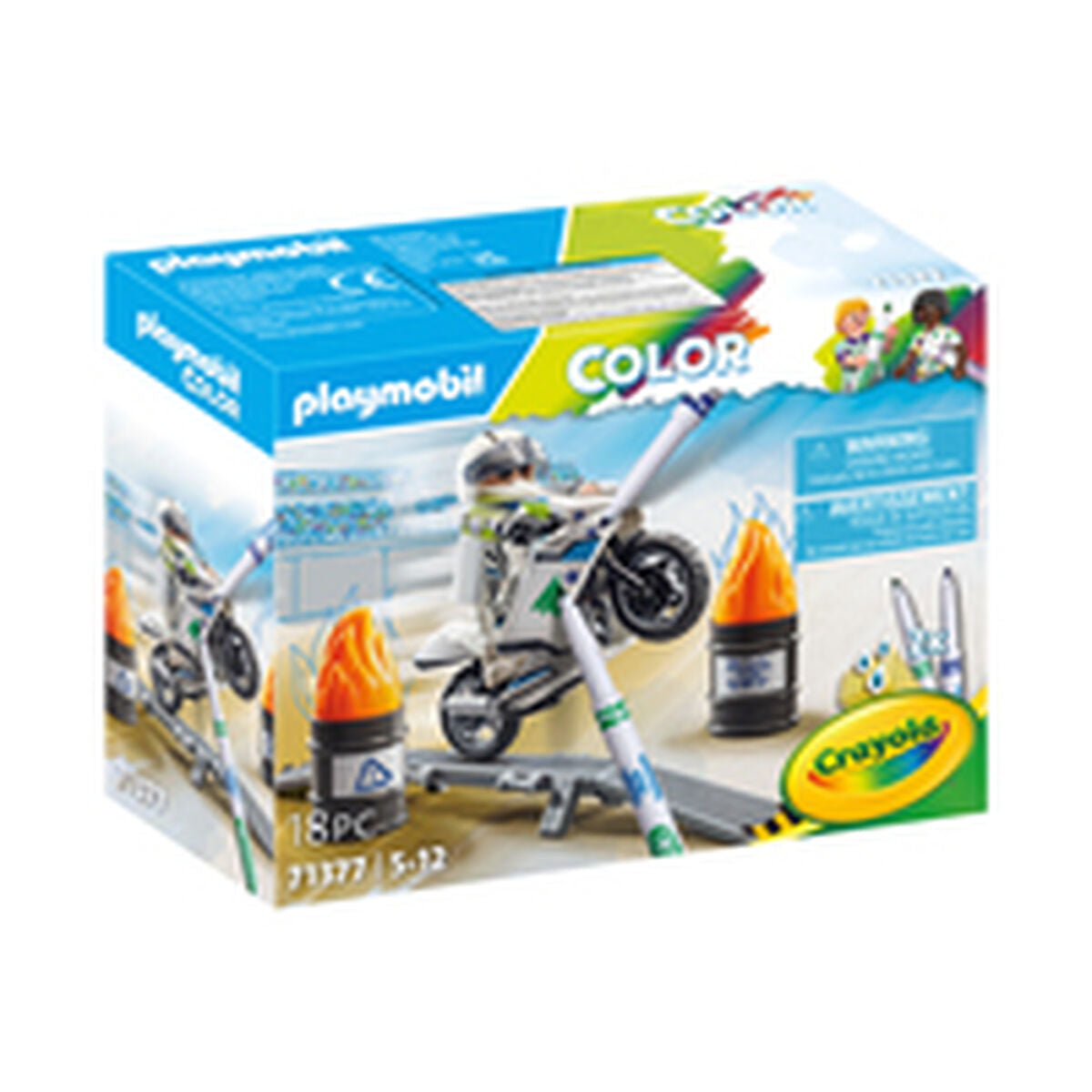 Žaislų rinkinys Playmobil Color Motociklas 18 Dalys